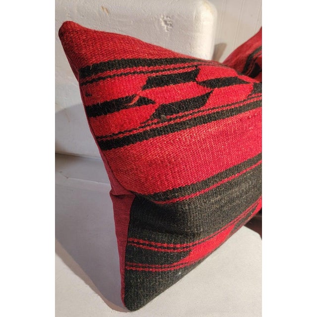 Rustic Weaving Bolster Pillow For Sale - Image 3 of 4