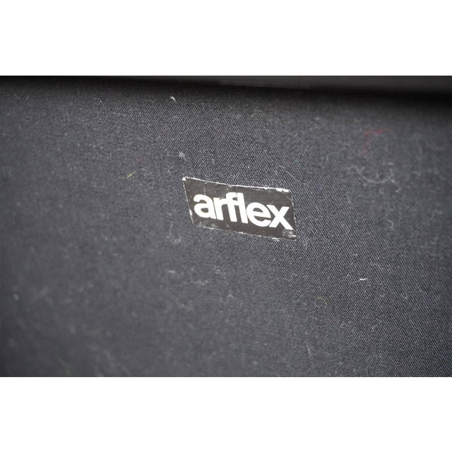 Black Lounge Chairs in Leather by Mario Marenco for Arflex, Italy, 1970s, Set of 2 For Sale - Image 8 of 9