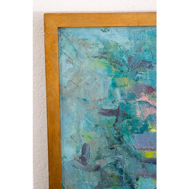 Mid Century Modern Oil Painting George Constant Art Abstract Original Signed '60 For Sale - Image 12 of 12