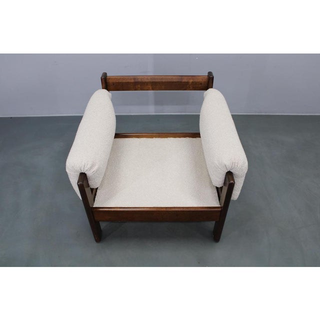 Mid-Century Bouclé Armchair, Czechoslovakia, 1970s For Sale - Image 13 of 17