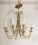 Mid-Century Modern 1960's Tommi Parzinger Style Brass and Crystal Chandelier For Sale - Image 3 of 13