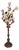 Vintage Floor Lamp with Murano Glass Roses, Italy, 1960s For Sale