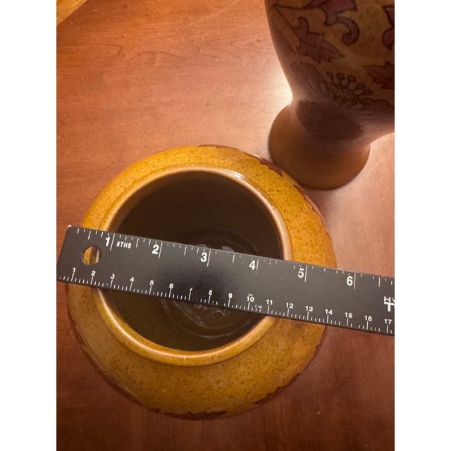 Ceramic 1990s Art Stoneware Urn/ Vases 16” & 10”Tall For Sale - Image 7 of 10