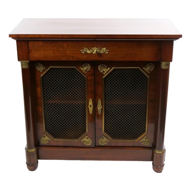 Antique Regency-Style Rosewood Mahogany Bookcase Cabinet, Circa 1880 For Sale