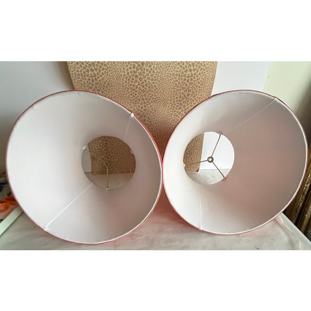 English Custom Lampshades, Pair For Sale - Image 3 of 4