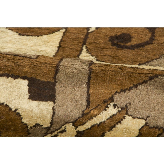 Contemporary French Geometric Brown Wool Rug by Rug & Kilim, France For Sale In New York - Image 6 of 9