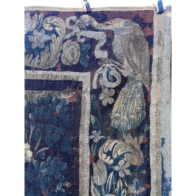 Textile 18th Century French Verdure Tapestry For Sale - Image 7 of 14