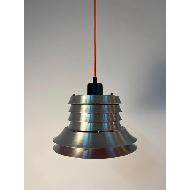 Silver-Orange Louvered Lamp by Carl Thore for Granhaga For Sale - Image 11 of 11