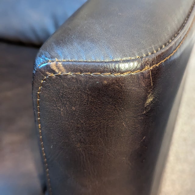 Animal Skin Restoration Hardware Leather Rocket Club Chair Aviator Collection For Sale - Image 7 of 10