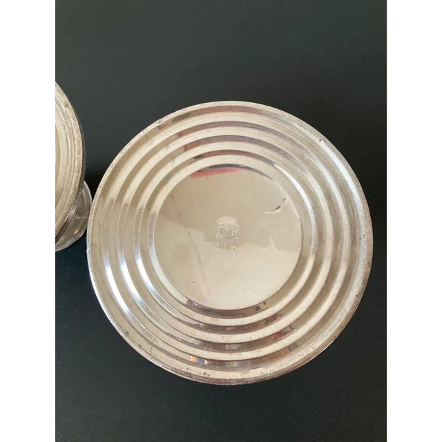 Early 20th Century American Sterling Silver Candle Holders by M Fred Hirsch Co- a Pair For Sale - Image 10 of 12
