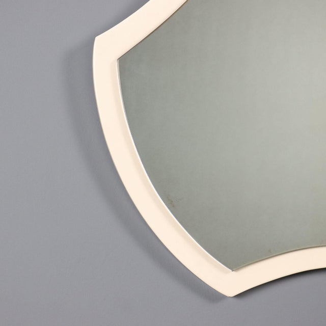 Vintage Lacquered Wood and Glass Mirror, Italy, 1970s For Sale - Image 4 of 8