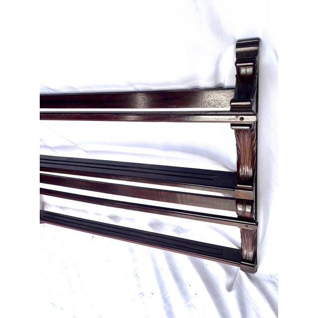 Antique French Two Tier Wood Plate Rack For Sale - Image 9 of 18