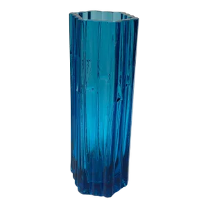 Mid 20th Century Blue Mesiurut Vase by Tauno Wirkkala for Humppilan Lasi Finland