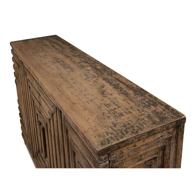 Modern Geometric Two-Door Cabinet For Sale - Image 4 of 8