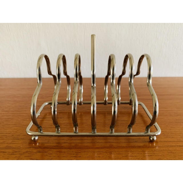 Art Deco Silver-Plated 6-Slice Toast Rack, 1930s For Sale - Image 12 of 15