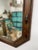 Wood Antique Arts and Crafts Long Octagonal Beveled Oak Mirror. For Sale - Image 7 of 8