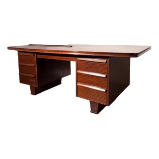 Vintage Executive Desk in Mahogany For Sale