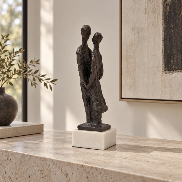 Renowned 20th Century Dutch Sculptor Mari Silvester Andriessen Bronze Figurative Abstraction Impressionism Couple...
