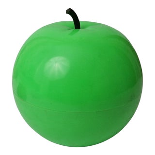 1970s Green Plastic Apple Ice Bucket For Sale