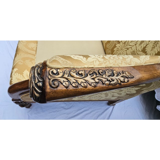 Century French Louis XVI Hand-Carved Walnut Sofa For Sale - Image 14 of 15