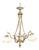 19th Century French Louis XVI Style 19th Century Bronze Three-Light Chandelier with Torch For Sale