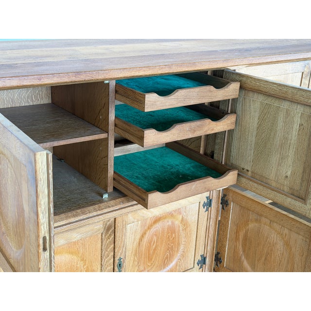 Mid-Century Modern Tall Mid-Century Modern Oak Sideboard by Axel O. Röck for Ottrup Møbelfabrik, 1963 For Sale - Image 3 of 16