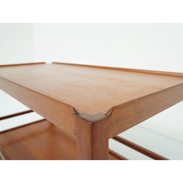 Brown Bar Cabinet with Serving Table by Axel Larsson for Bodafors, Sweden, 1950, Set of 2 For Sale - Image 8 of 11