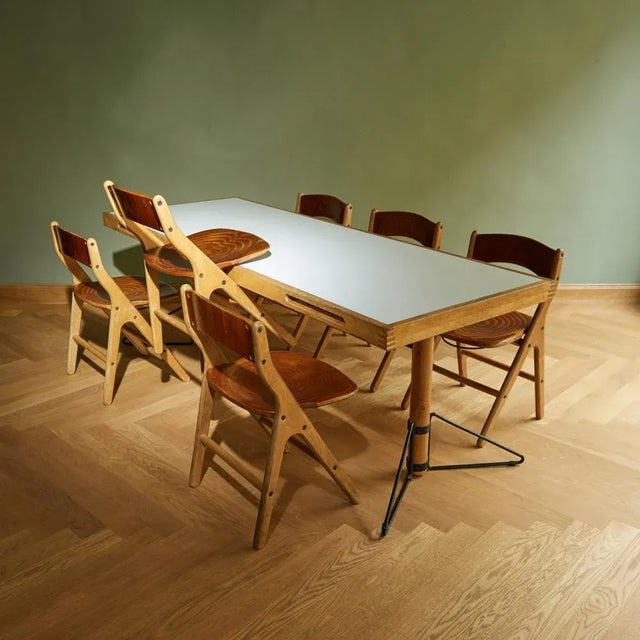 Dining Table and Chairs by Marc Held for Ibm, 1980s, Set of 7 For Sale - Image 12 of 13