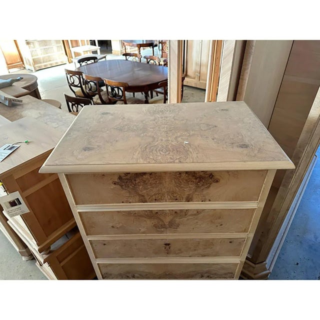 Early 21st Century Empire Style Chest of Drawers in Natural Burl Wood and Ash by Simoeng For Sale - Image 5 of 12