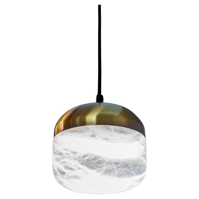 Small Copper Pendant Lamp by United Alabaster For Sale - Image 9 of 9