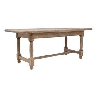 20th Century French Oak Dining Table For Sale