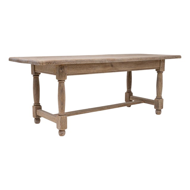 20th Century French Oak Dining Table For Sale