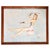 Mid-Century Modern "Lady on Ottoman" Wood Framed Pinup Painting by Wilma Raffaelli, 1948. For Sale - Image 3 of 4
