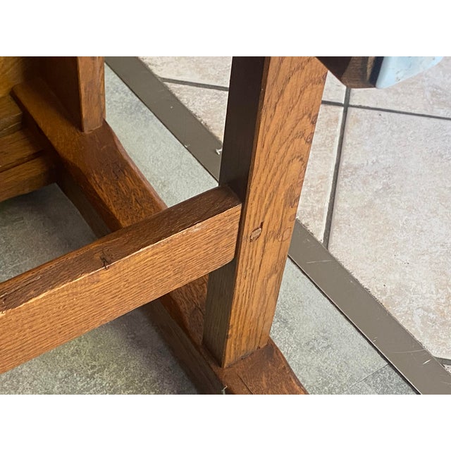 Vintage Rustic Farmhouse Coffee Table in Oak, 1950 For Sale - Image 13 of 18