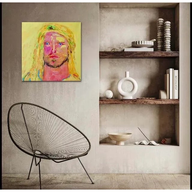 Pop Art Portrait Oil Painting – Contemporary Statement Wall Art For Sale - Image 9 of 12