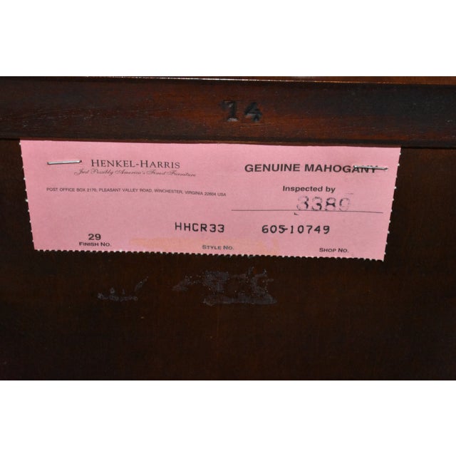Henkel Harris Banded Mahogany 3 Drawer Filing Cabinet Credenza Hhcr33 For Sale - Image 13 of 16