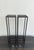 Pair of Vintage Petite Patinated Metal Plant Stands For Sale - Image 4 of 10