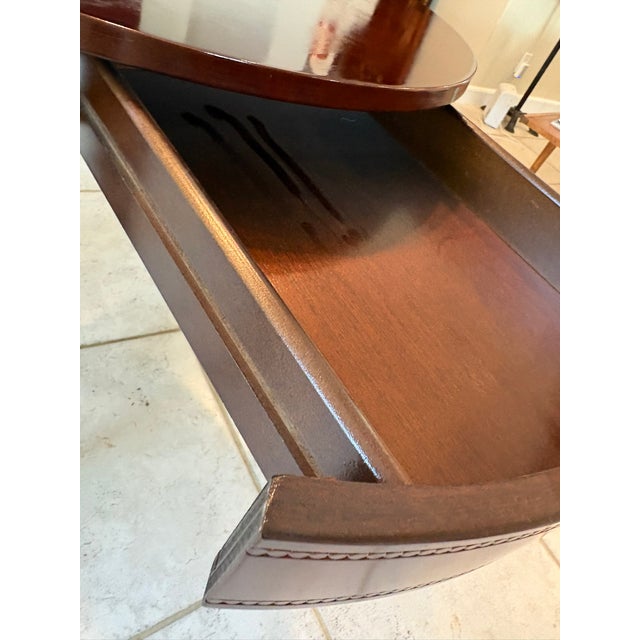 Vintage Round Traditional Side Tables With Brass Sabots in the Manner of Baker For Sale - Image 11 of 15