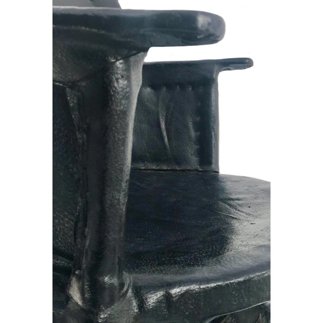 1900 - 1909 Early 1900s Antique Equipal Wingback Chair of the Gods For Sale - Image 5 of 7