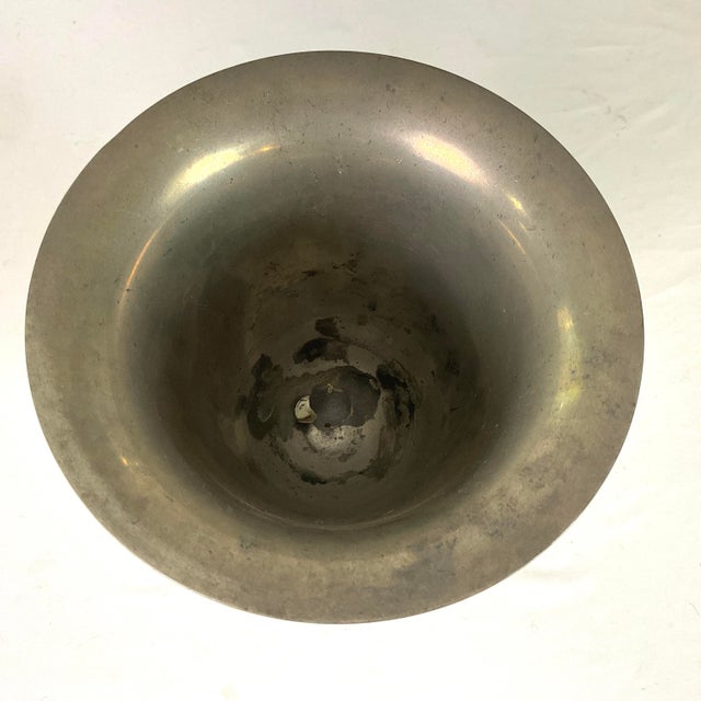 Gray Rare L. H. Vaughan – Large Pewter, Footed Vase. For Sale - Image 8 of 10