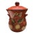 Vintage Hand Painted Fruit Motif Cookie Jar For Sale