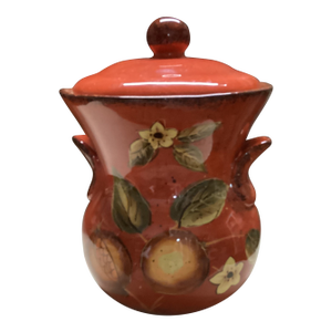 Vintage Hand Painted Fruit Motif Cookie Jar