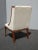 Vintage Traditional French White Silk Damask Accent Chair W Decor Nails For Sale - Image 11 of 13