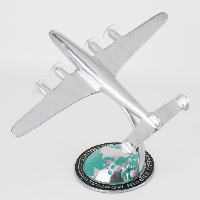 Desktop Airplane Model for Air France, Aluminum Lockheed Constellation, 1950 For Sale - Image 9 of 11