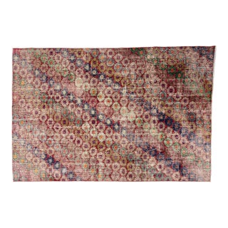 1950s Geometric Oushak Anatolian Carpet For Sale