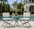 Pair of Vintage Turkish Curule-Leg Powder Coated Cast Iron Patio Chairs For Sale - Image 10 of 12