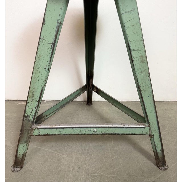 Industrial Green Workshop Stool, 1960s For Sale - Image 14 of 17