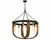 Apulia Rustic Wood & Iron Chandelier, 30" Round, 8-Light Industrial Farmhouse, New in Box For Sale - Image 4 of 6