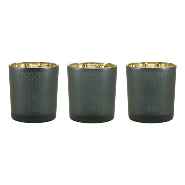 Geometric Patterned Votive Holder (Set of 3) For Sale