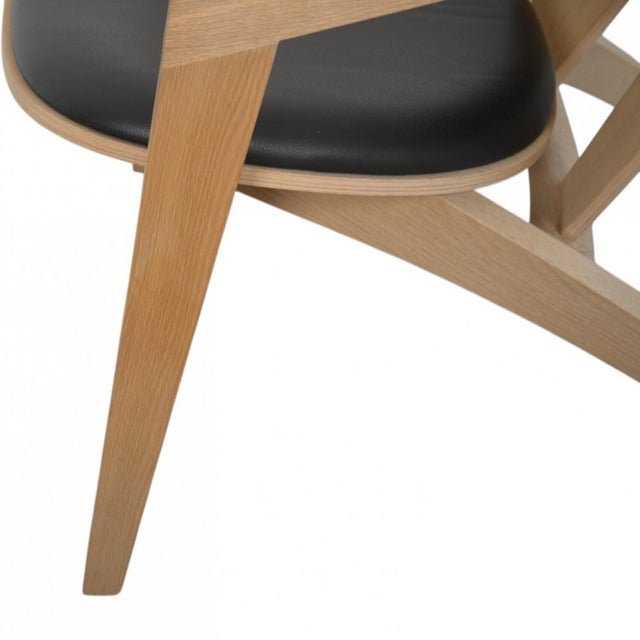 GE460 Butterfly Chair in Oak and Black Leather by Hans Wegner, 2015 For Sale - Image 12 of 18